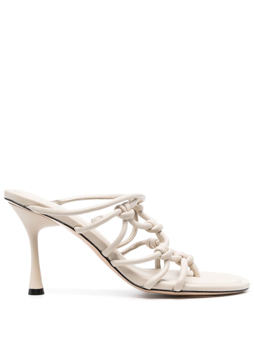 strappy 95mm leather mules - 1