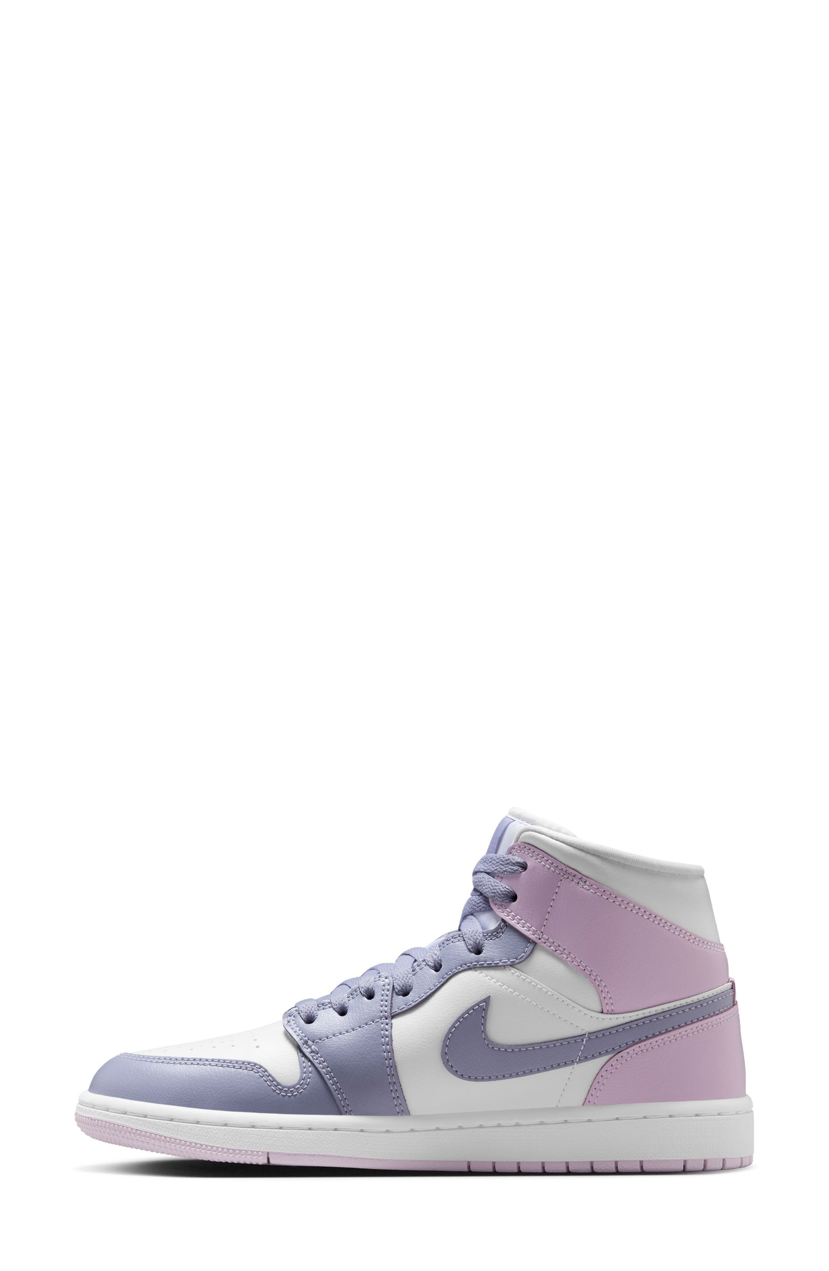 Air Jordan 1 Mid Sneaker in Indigo Haze/Doll/White at Nordstrom - 6
