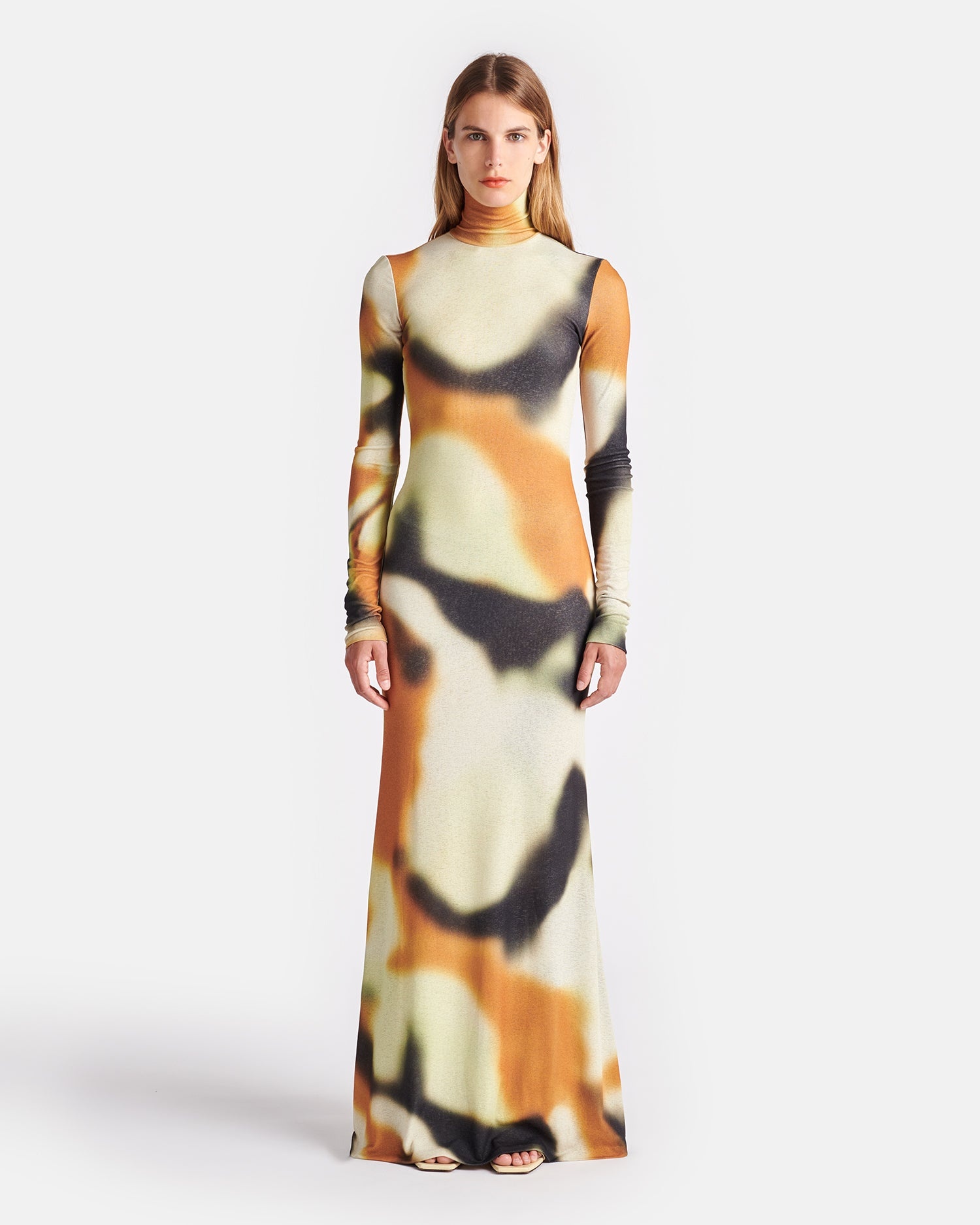 Printed Mesh-Jersey Maxi Dress - 2