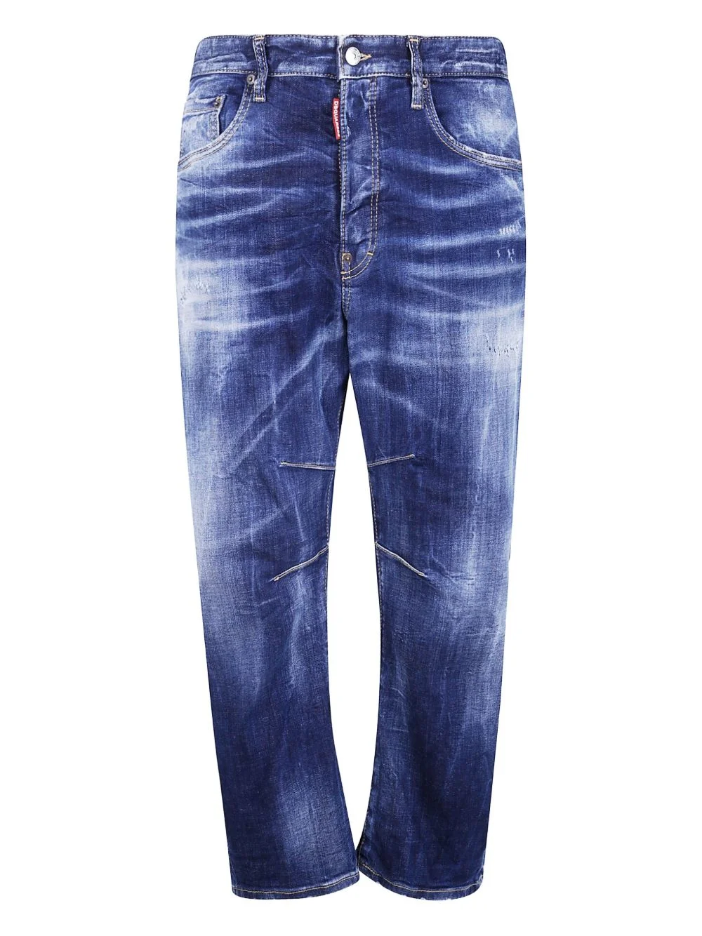 faded-effect five-pocket jeans - 1