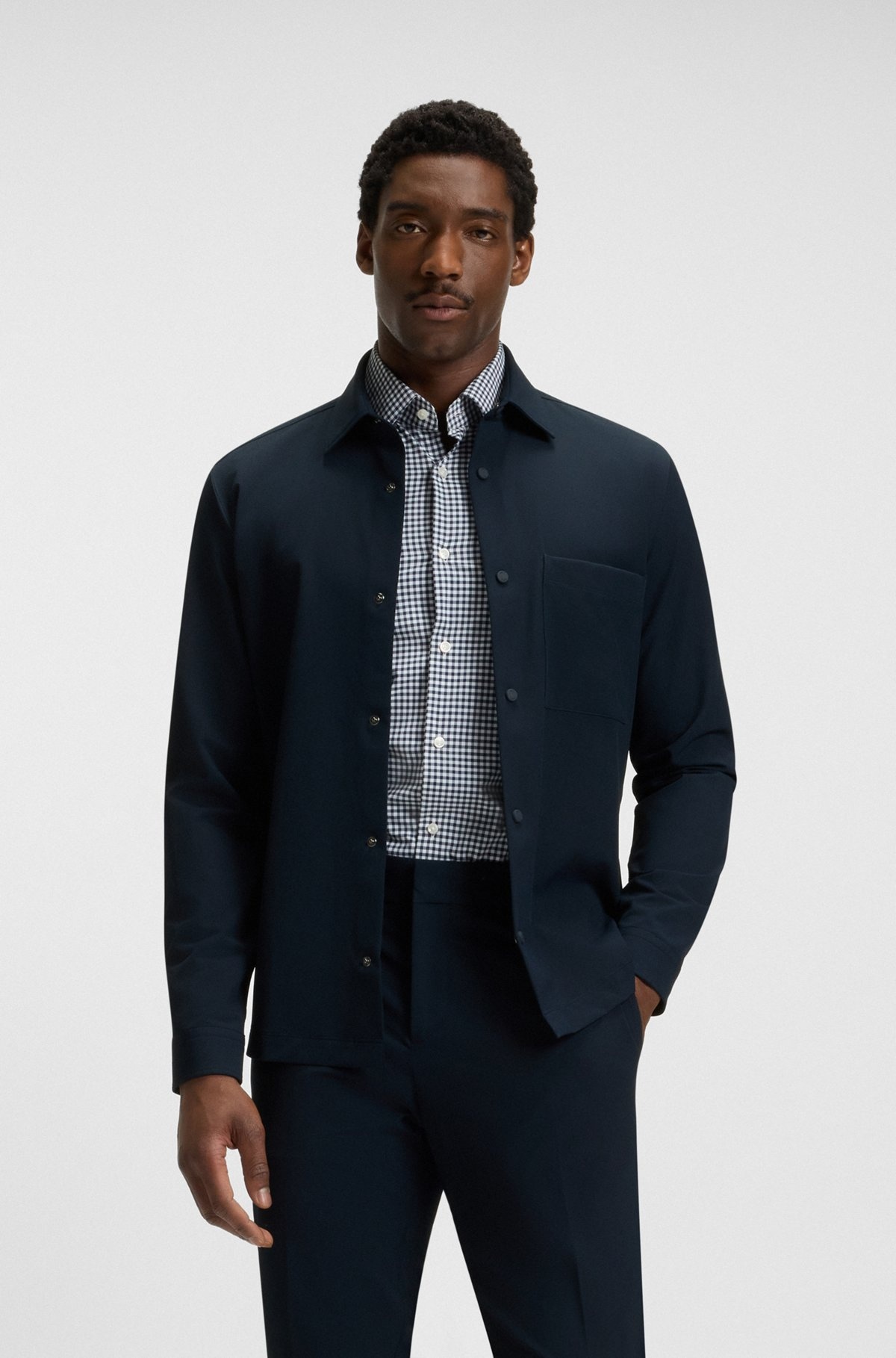 RELAXED-FIT SHIRT IN PERFORMANCE-STRETCH TWILL - 2
