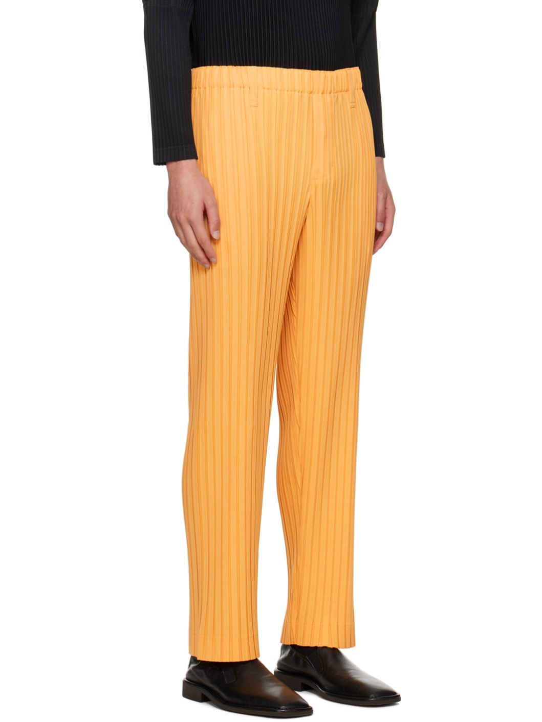 Orange Box Pleats Ensemble Trousers - 2