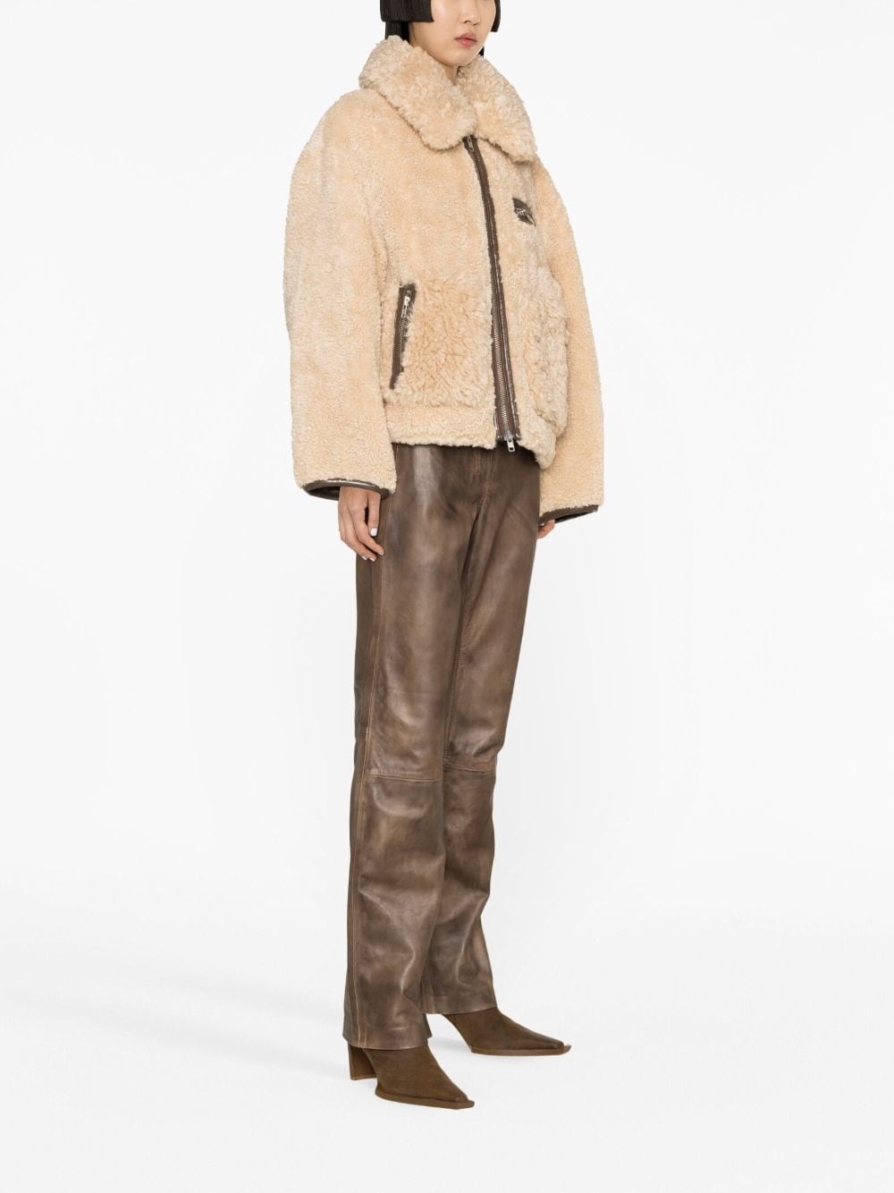 Joann faux-shearling coat - 4