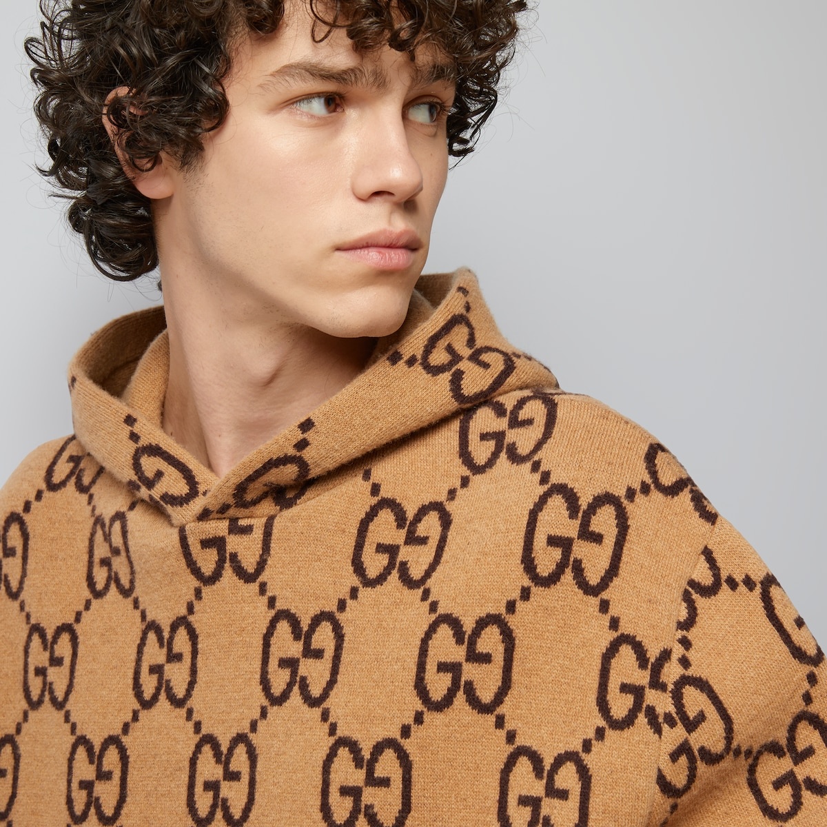 GG wool hooded sweatshirt - 3