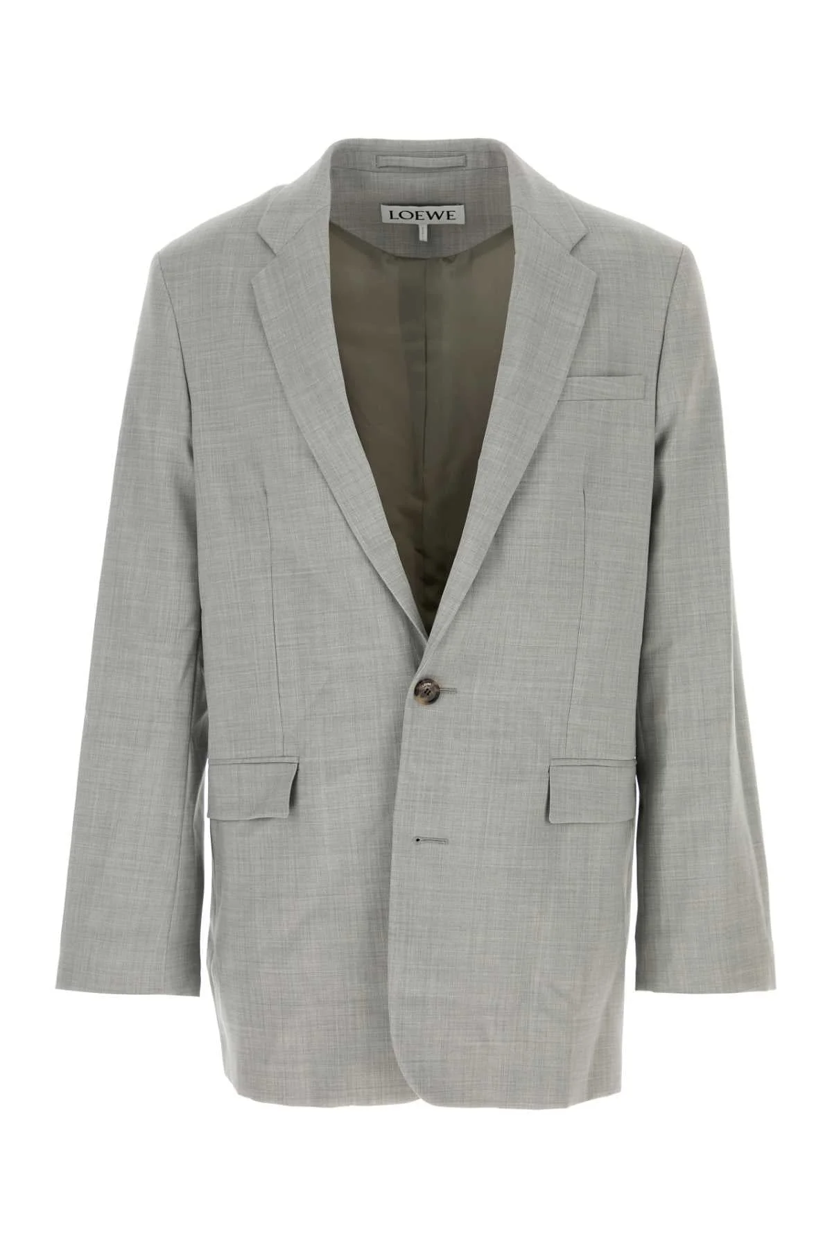 Loewe Men Grey Wool Blazer - 1
