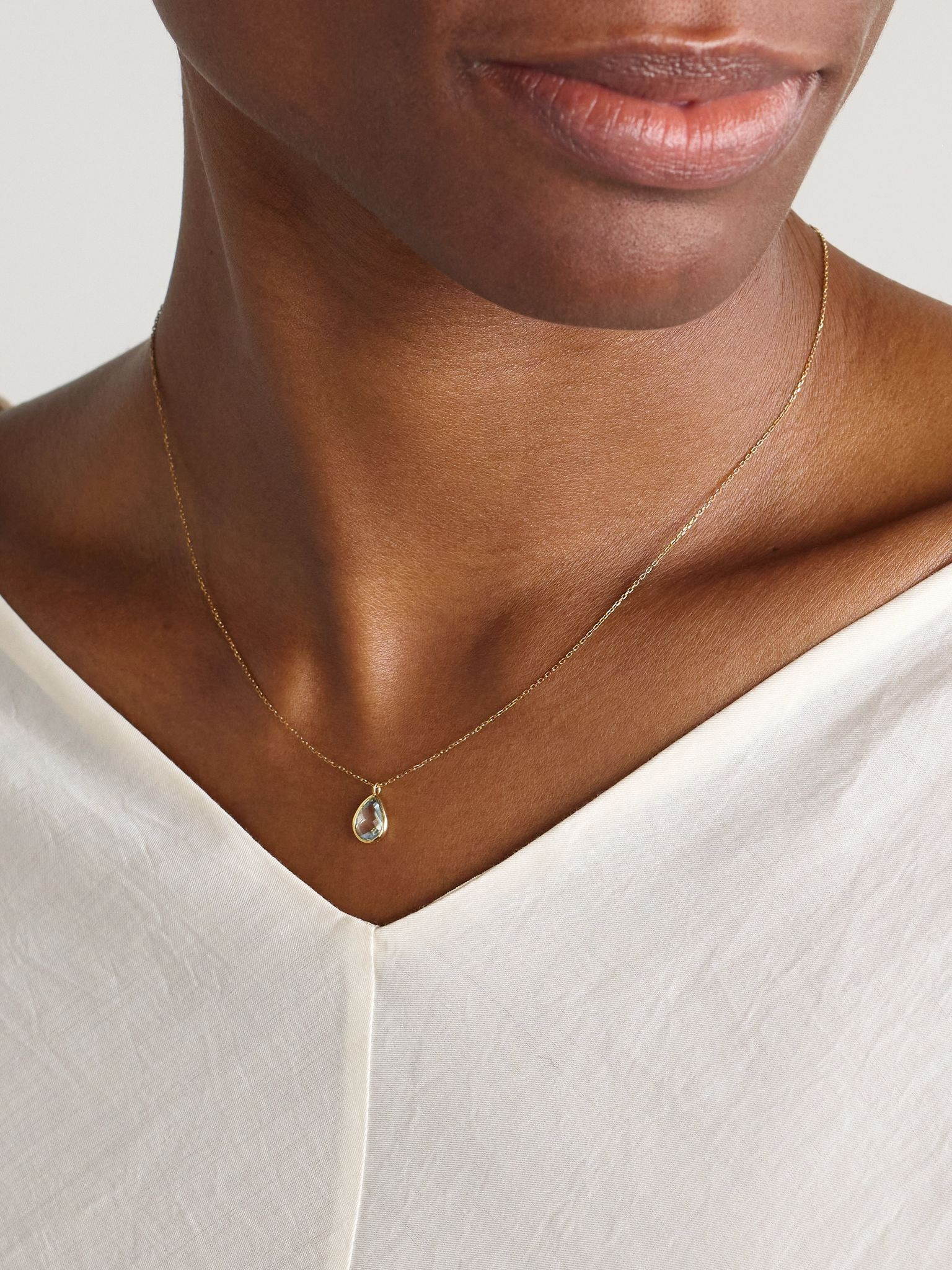 14-karat gold topaz necklace Gold - 2