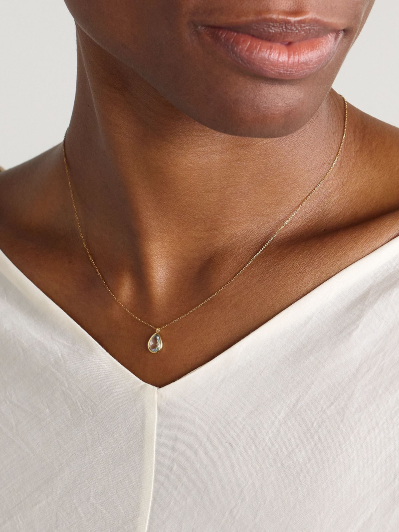 MATEO 14-karat gold topaz necklace Gold outlook