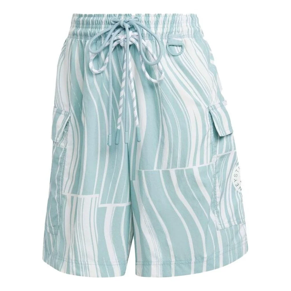 (WMNS) adidas by Stella McCartney TrueNature Hiking Shorts 'White Blue' HT1120 - 1