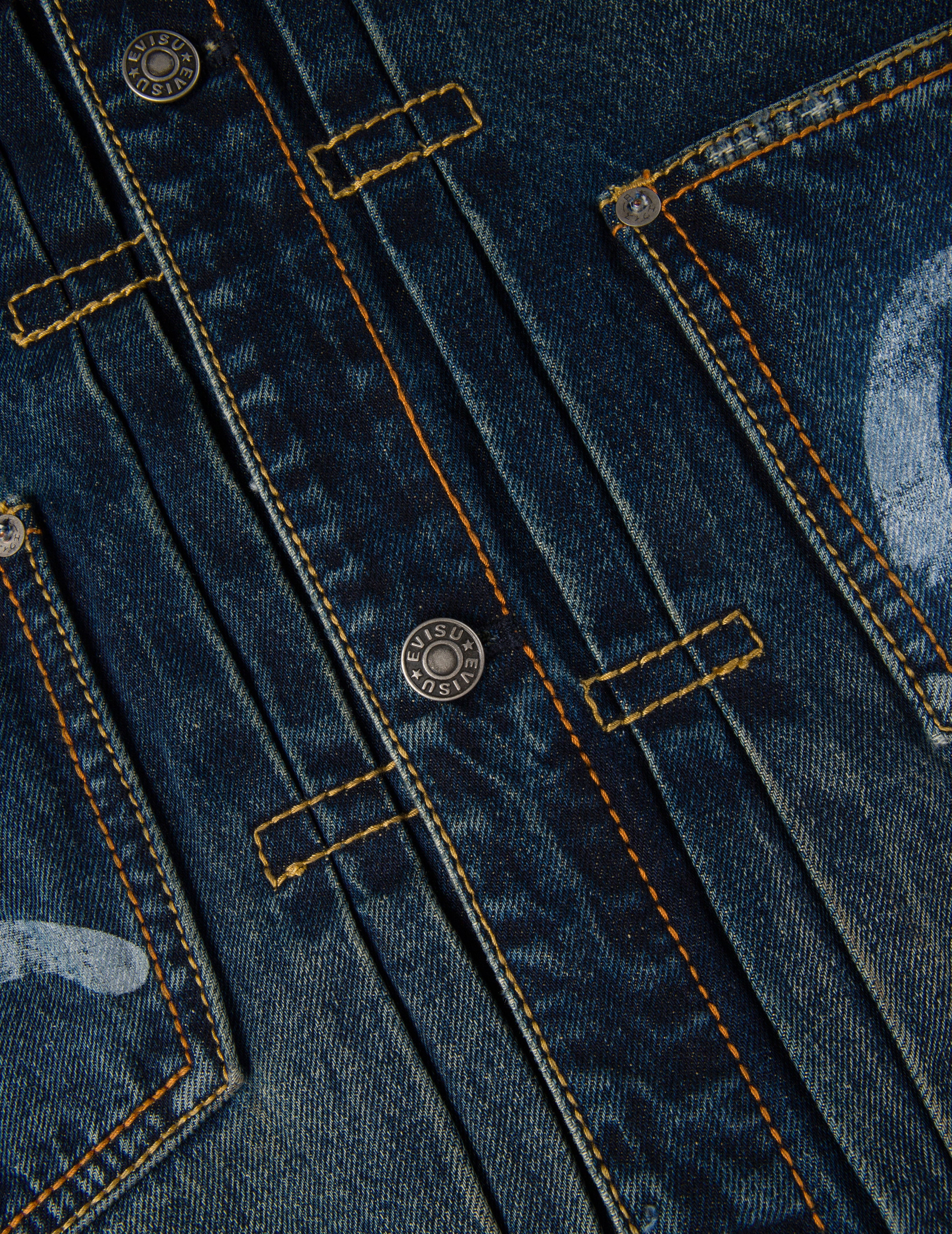 EVISU X GDC Washed Relax Fit Denim Jacket - 10
