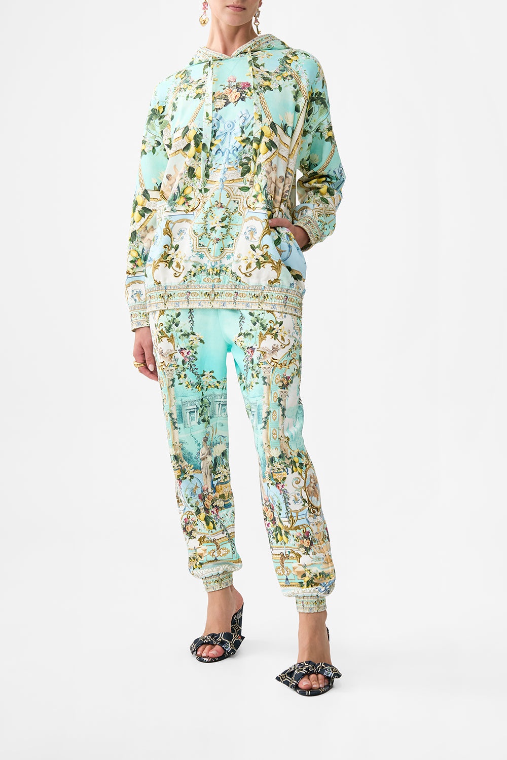 JERSEY TRACK PANT WITH SILK DETAILS - 6