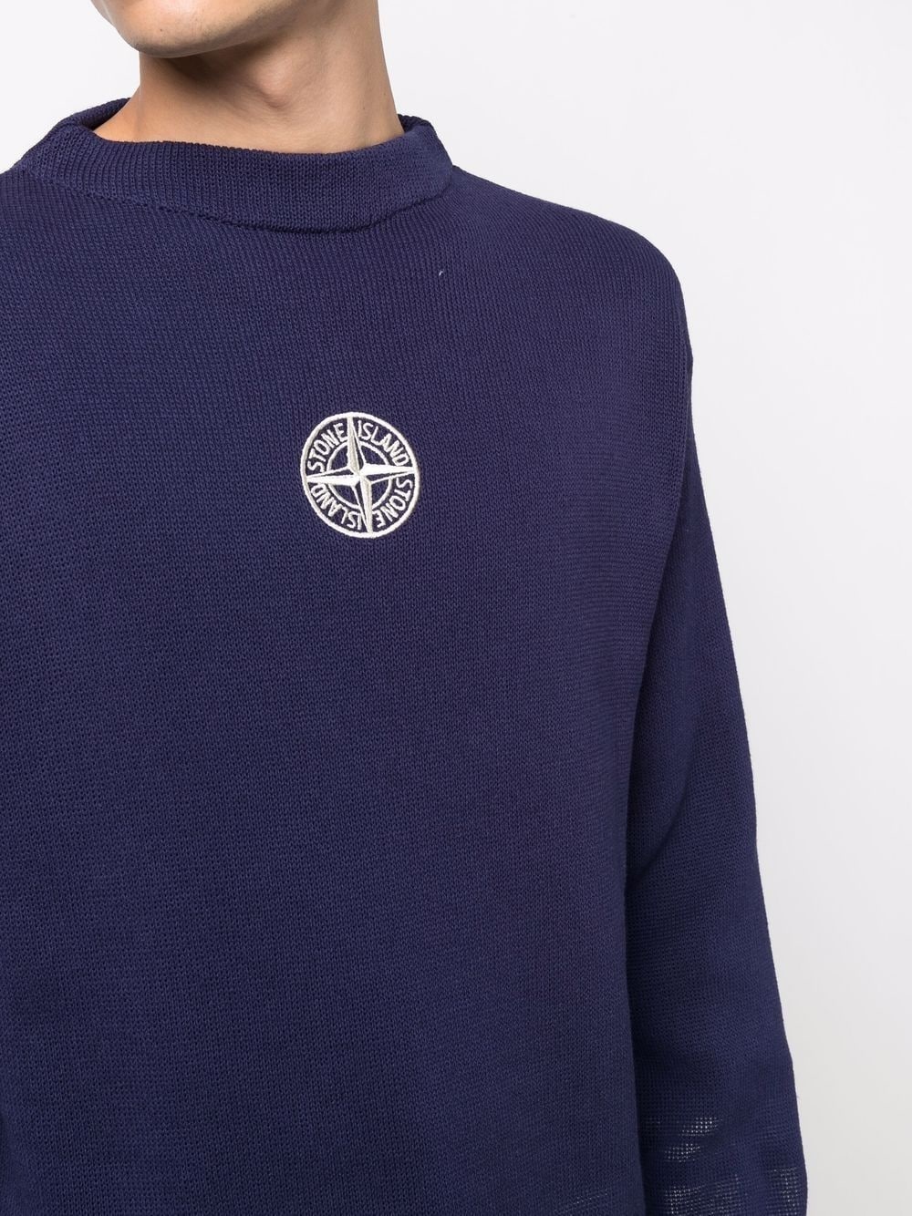 logo-embroidered cotton jumper - 5