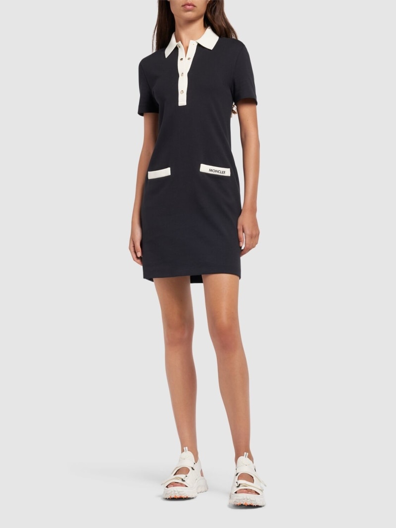 Moncler ドレス Pleated Cotton Blend Polo Dress 関税込 Moncler Casual Dresses for Women | Mytheresa