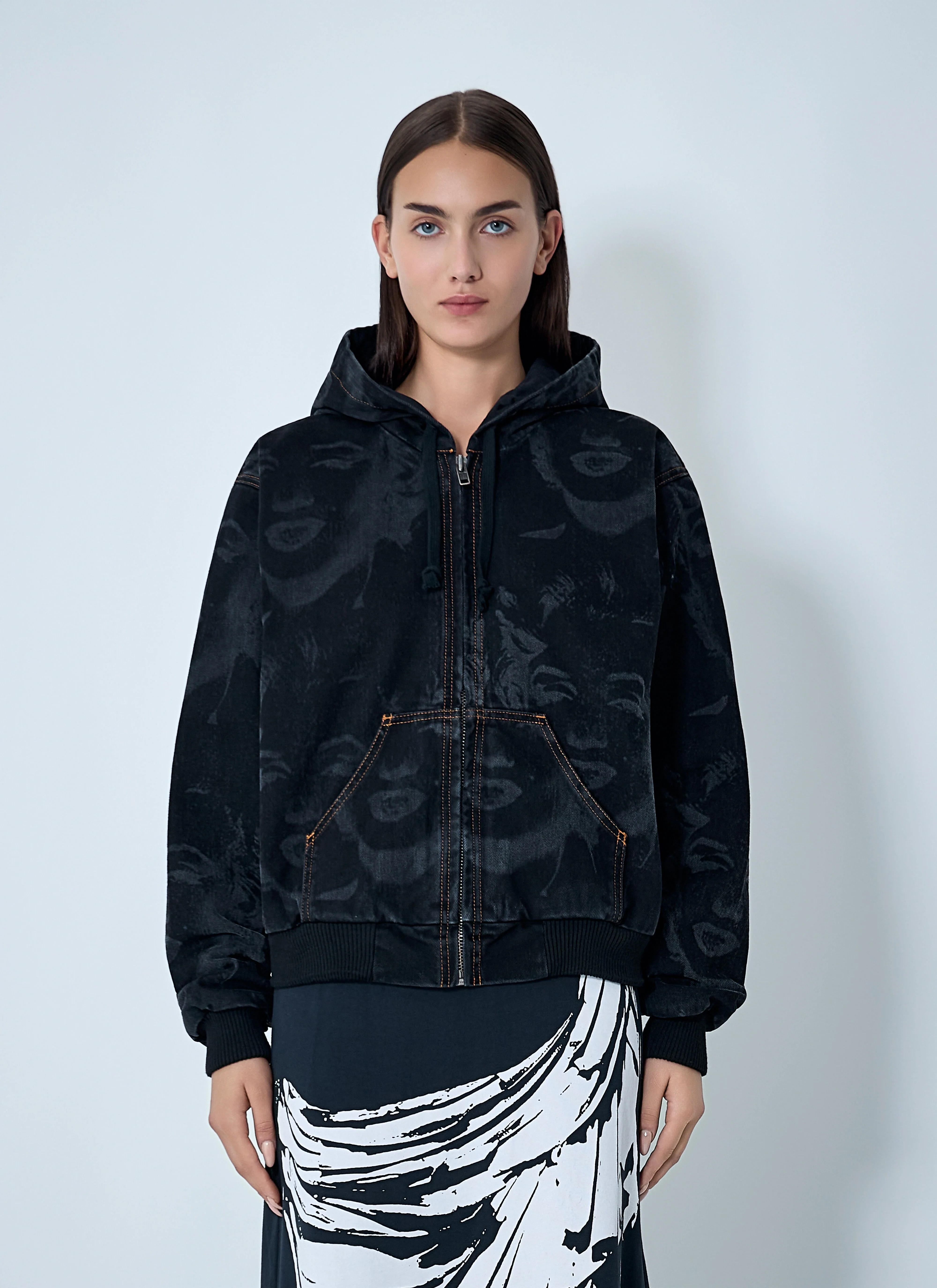 Marilyn Denim Hooded Jacket - 1