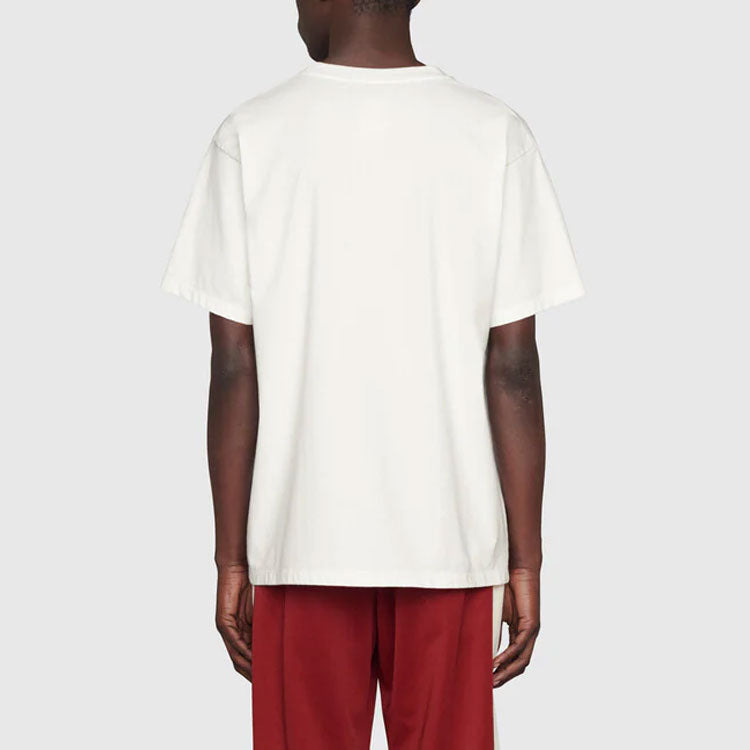 GUCCI Cotton jersey T-shirt with Gucci mirror print 'Ivory' 616036-XJDV9-9275 - 4