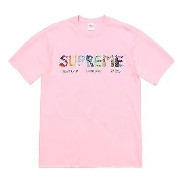 Supreme SS18 Rocks Tee Light Pink Logo Tee SUP-SS18-485 - 1