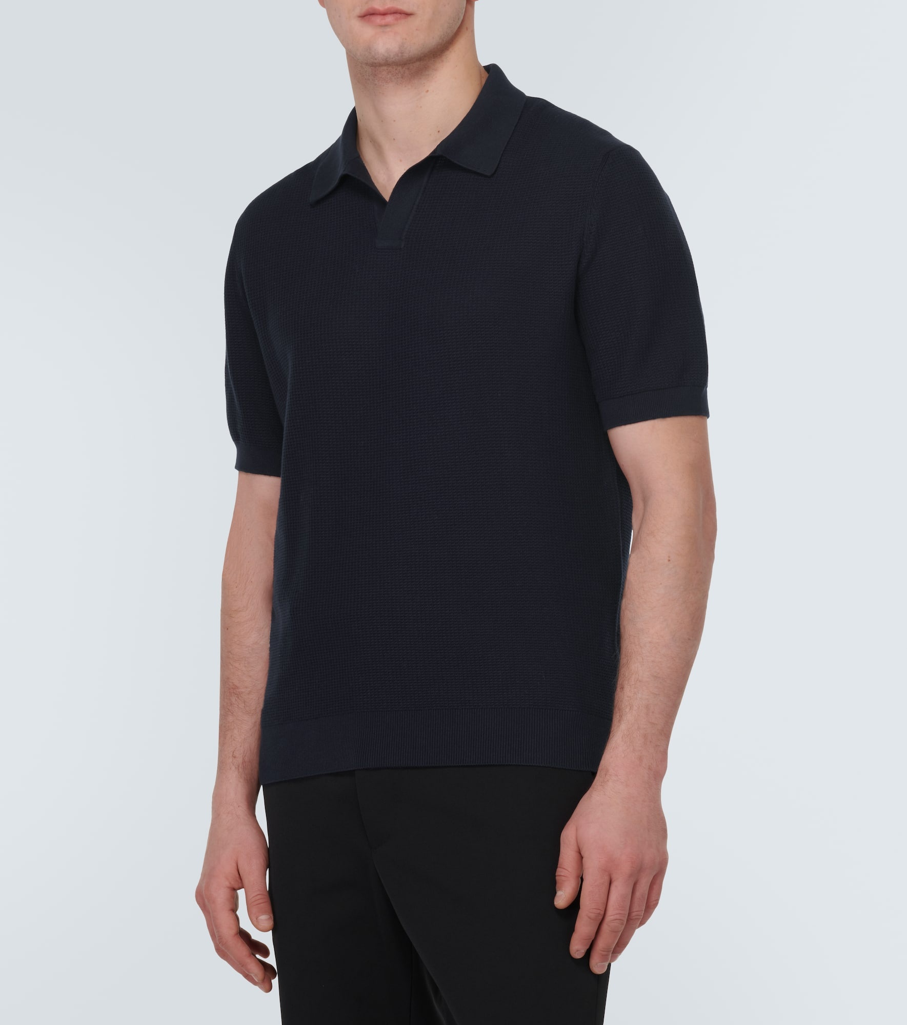 Cotton piqué polo shirt - 3