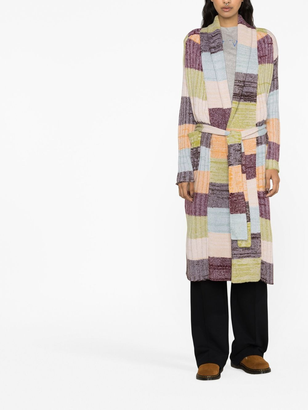 Oasis striped cashmere cardigan - 2