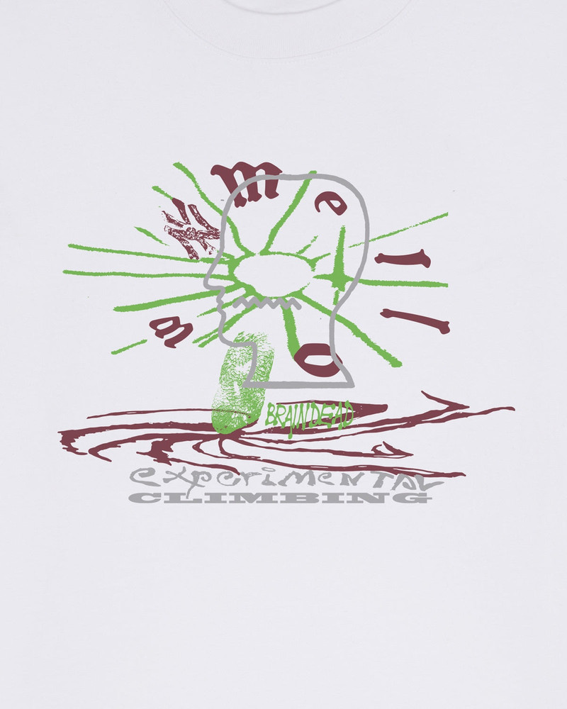 BRAIN DEAD Brain Dead x Mellow Climbing Experimental Climbing T-shirt - White outlook