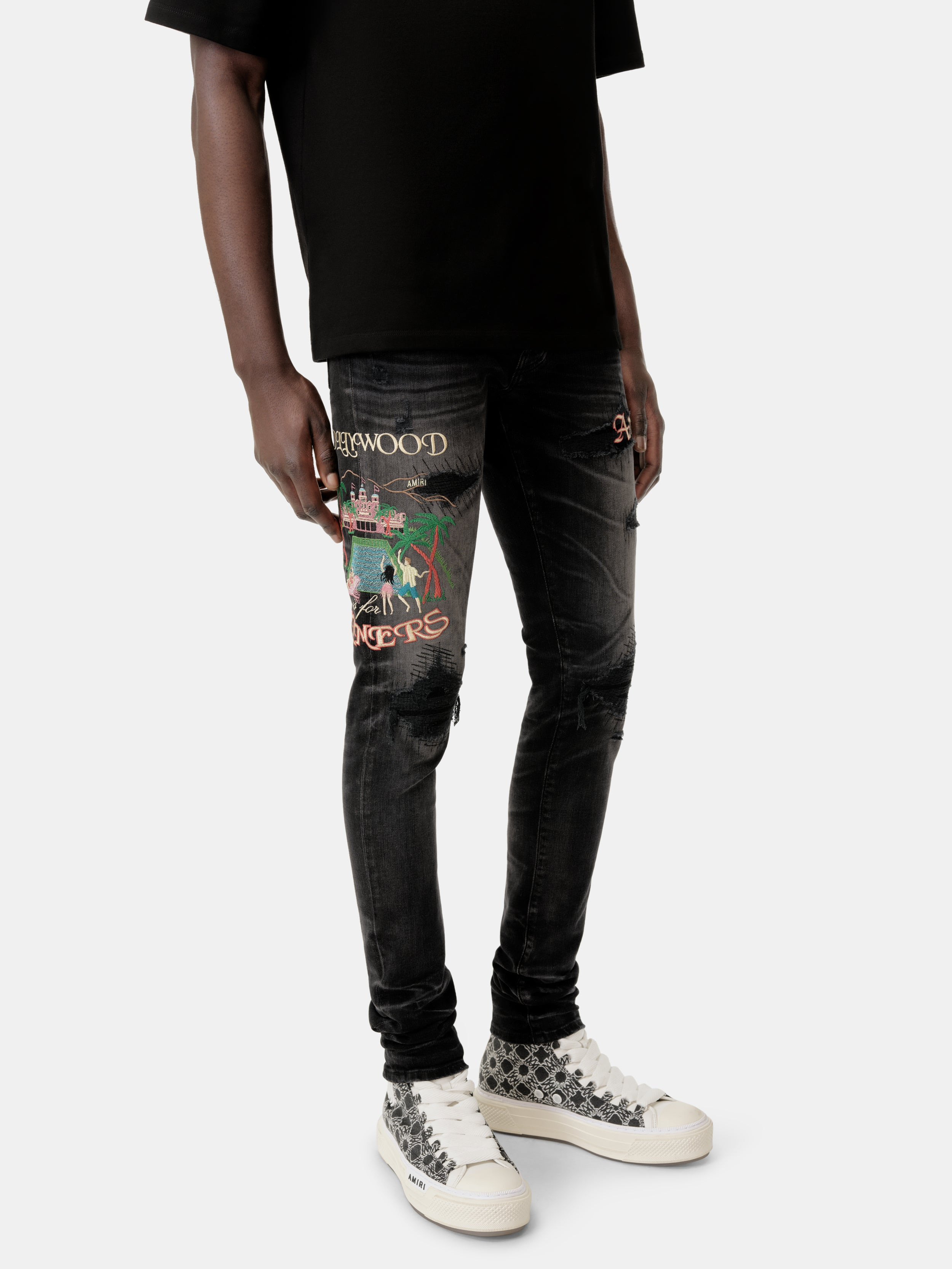 EMBROIDERED SINNERS SKINNY JEAN - 6