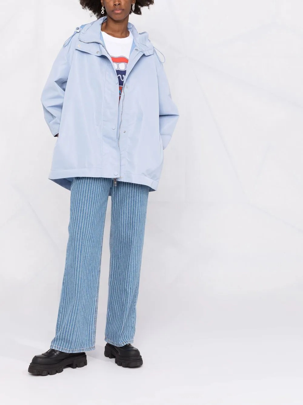 belted hooded jacket - 2