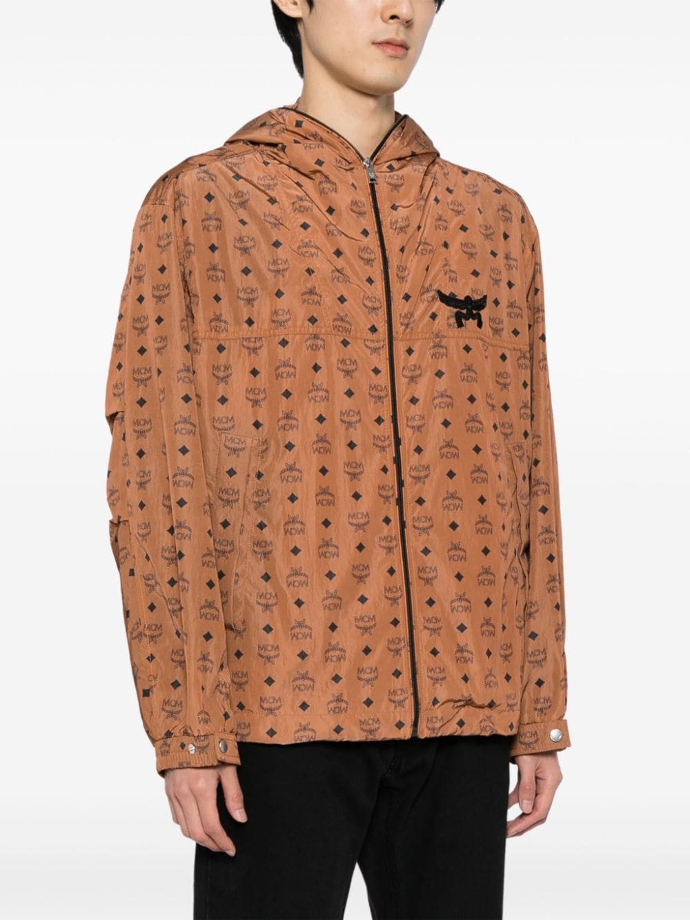 Visetos-print hooded jacket - 3