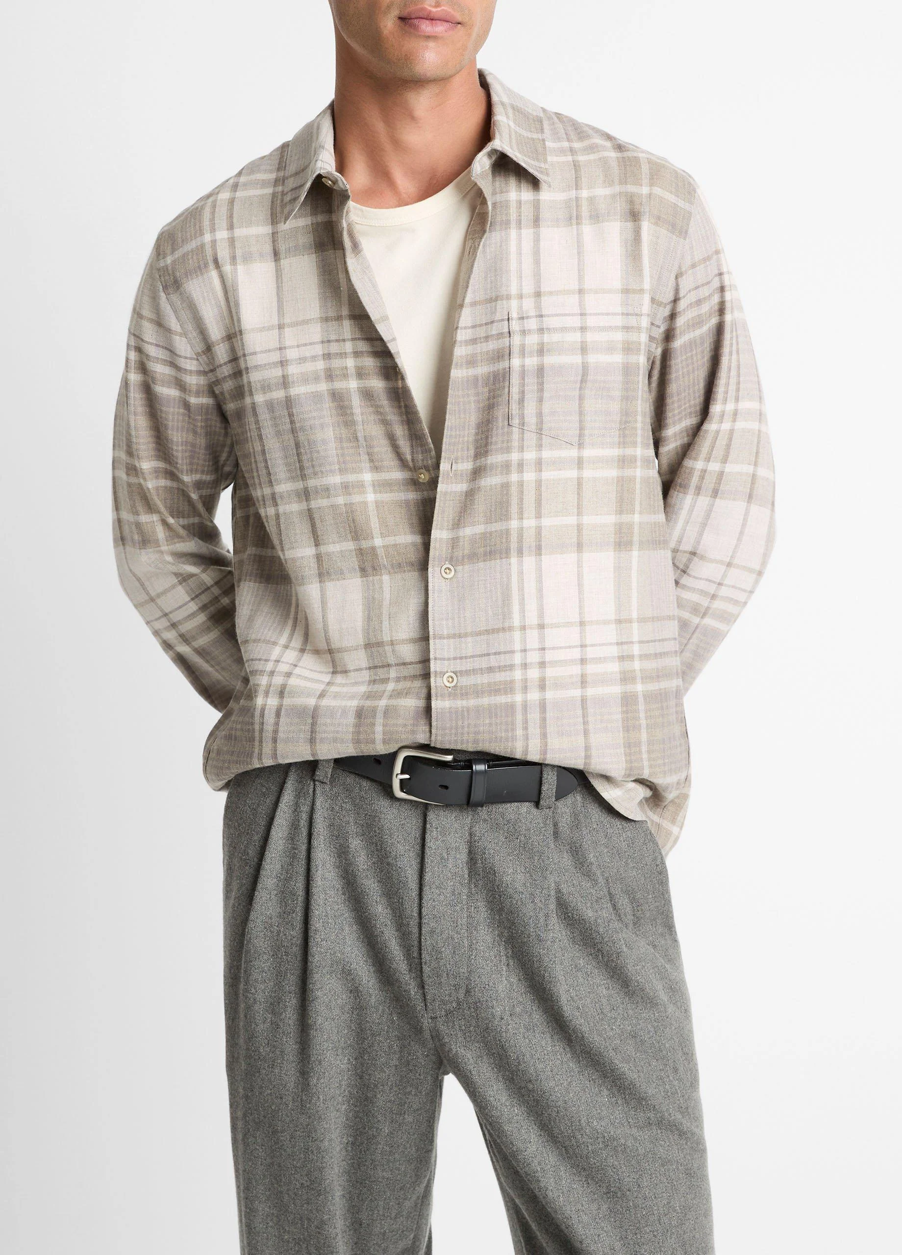 Chilton Plaid Cotton Button-Front Shirt - 1