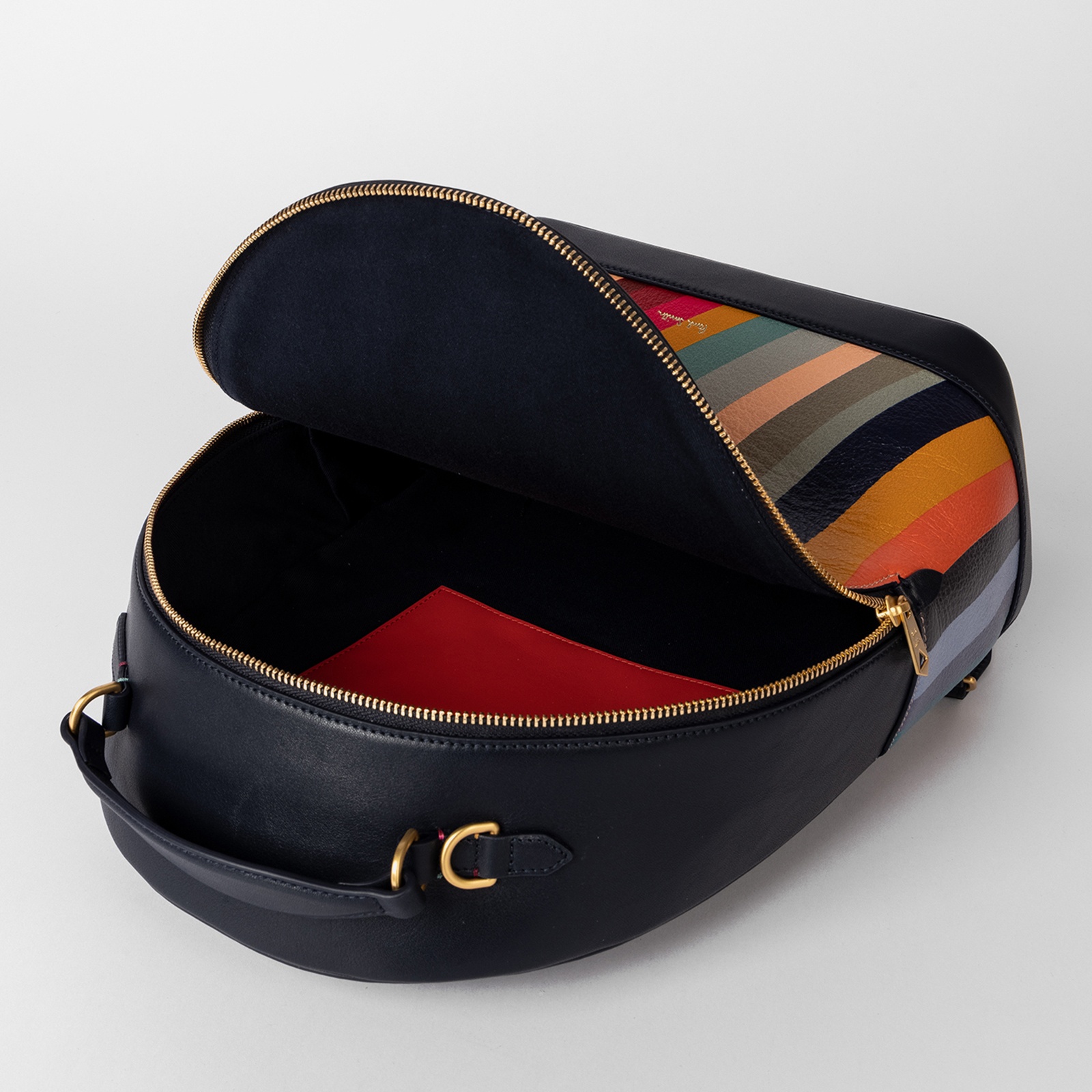 Paul Smith Swirl Striped Leather Backpack - 3
