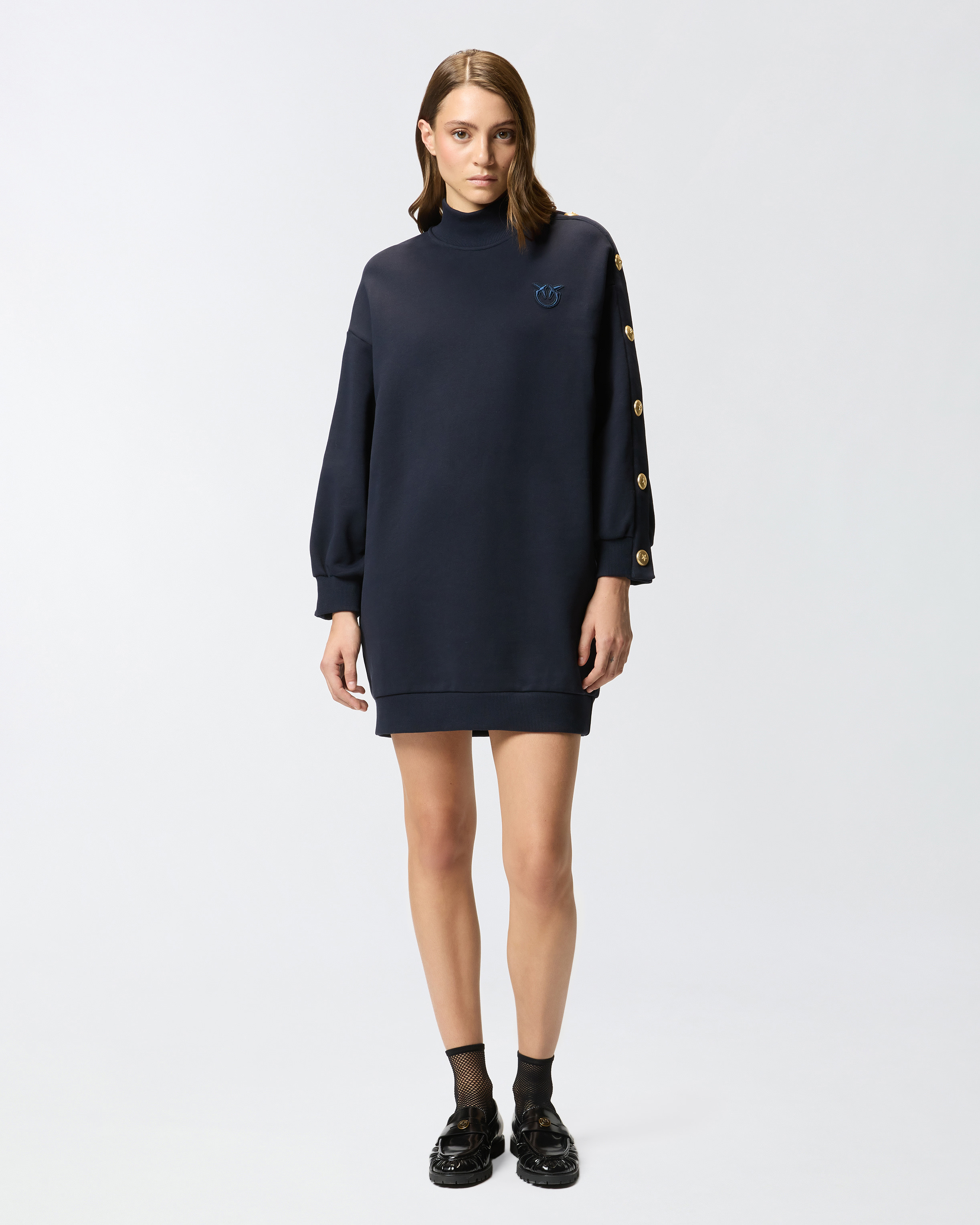 BUTTONED FLEECE MAXI-SWEATER - 2