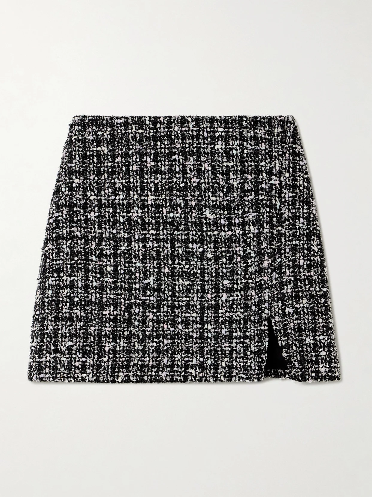 Metallic Bouclé-tweed Mini Skirt - 1