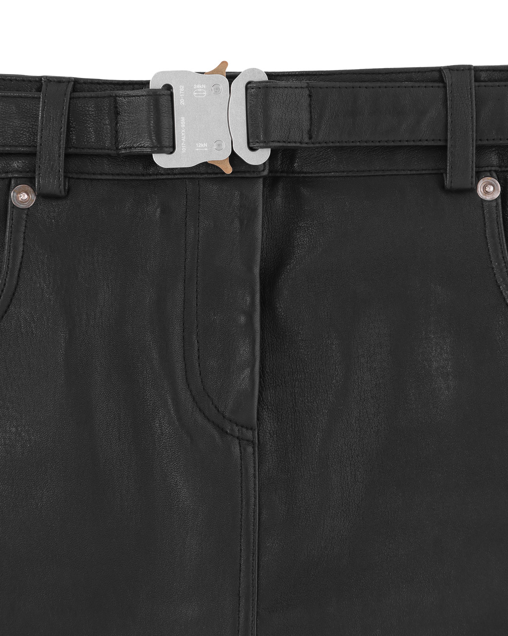 LEATHER BUCKLE MINI SKIRT - 6