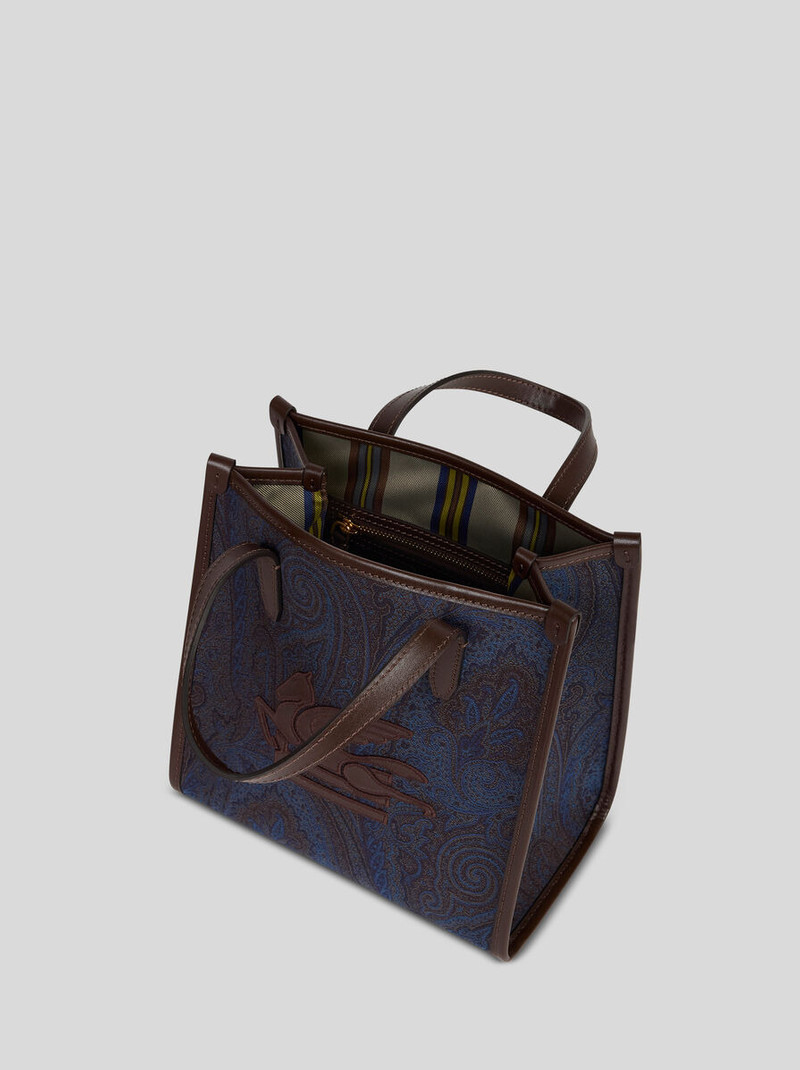 SMALL LOVE TROTTER BAG WITH BLUE PAISLEY MOTIF 3