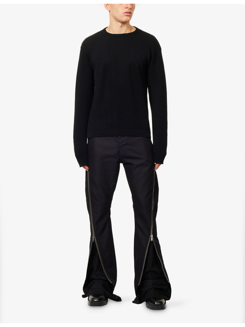 Rick Owens Round-Neck Ribbed Wool Jumper outlook