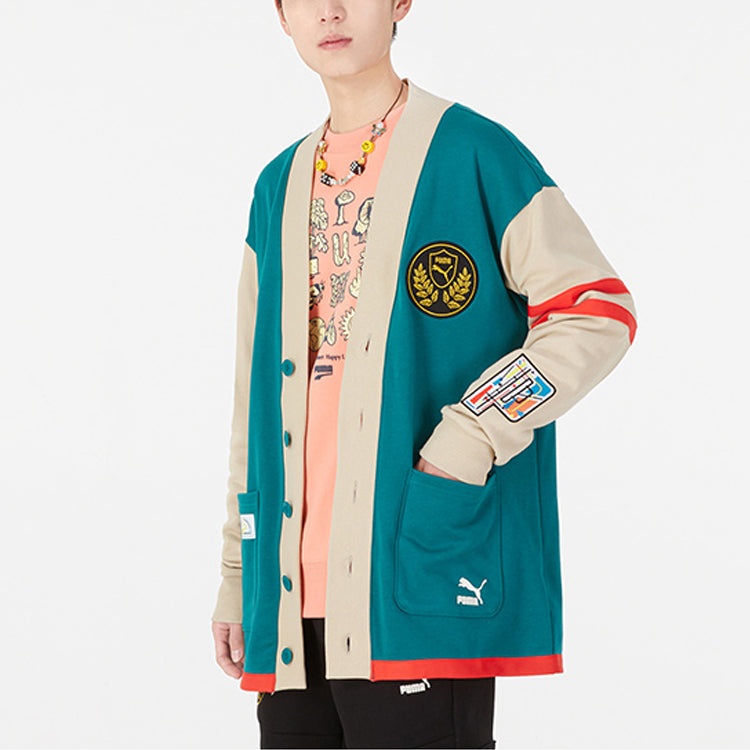 PUMA Mix Badge Long Cardigan 'Green' 537004-90 - 4