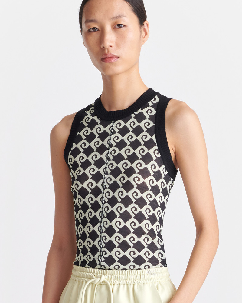 Nanushka Mesh Jersey Top outlook