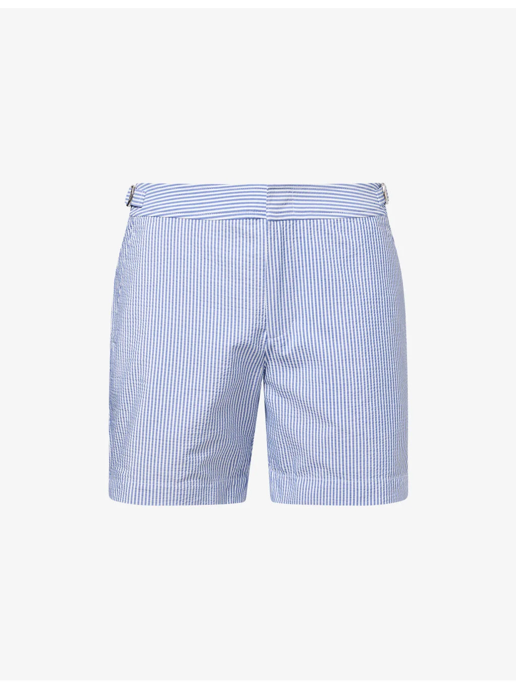 Bulldog Seersucker Stripe Mid-Length Swim Shorts - 1