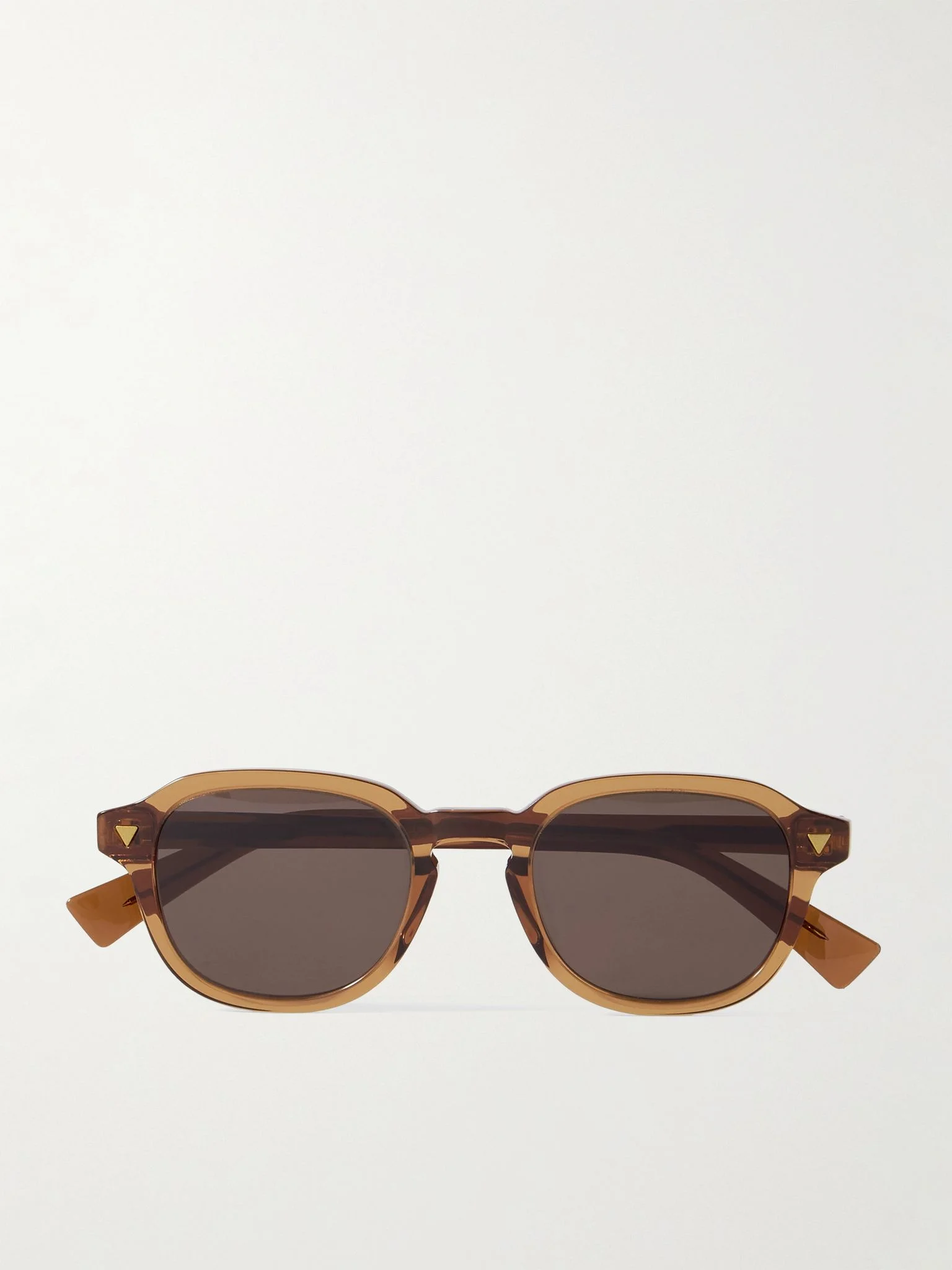 Round-Frame Acetate Sunglasses Brown - 1