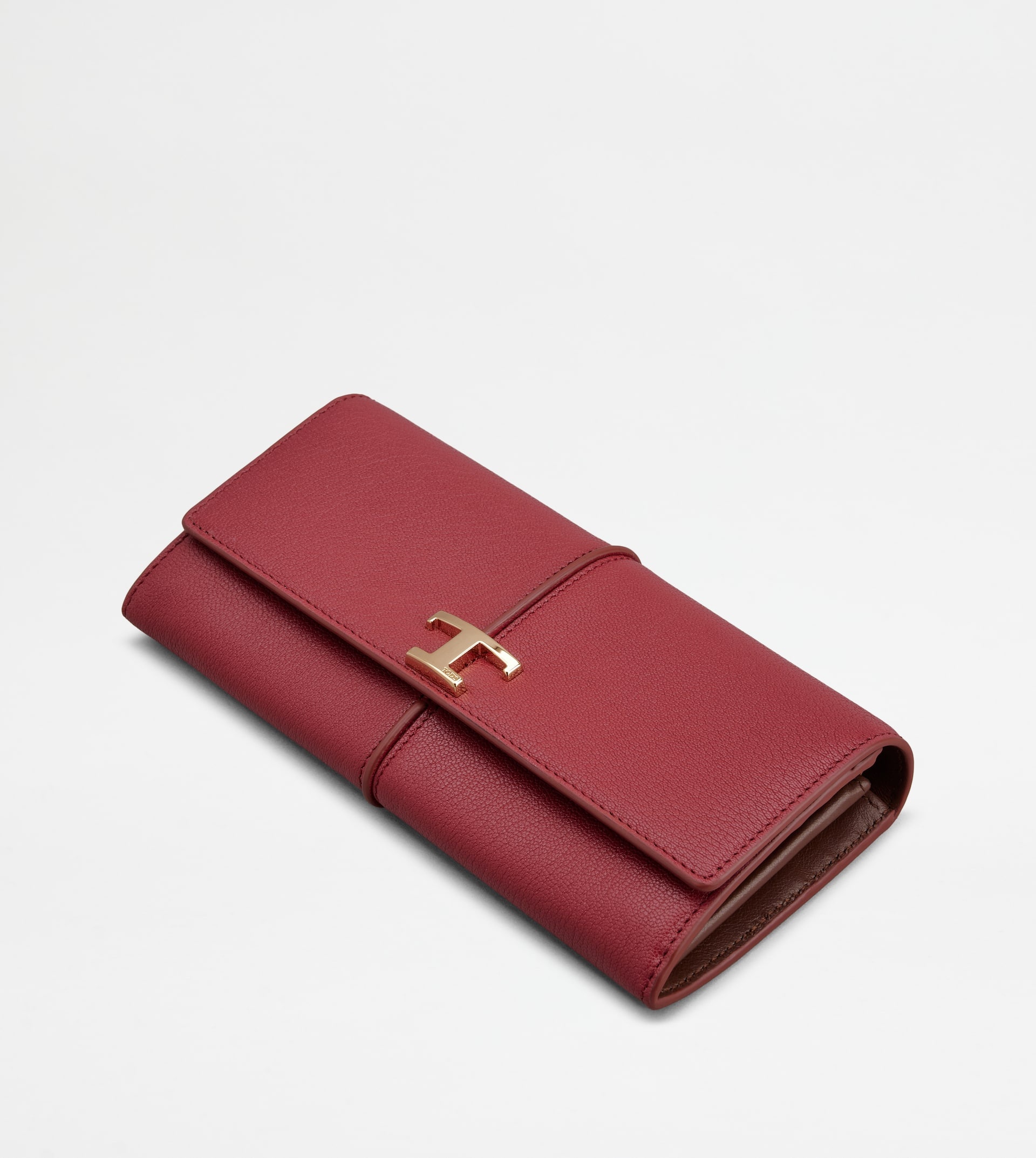 T TIMELESS WALLET IN LEATHER - RED - 4
