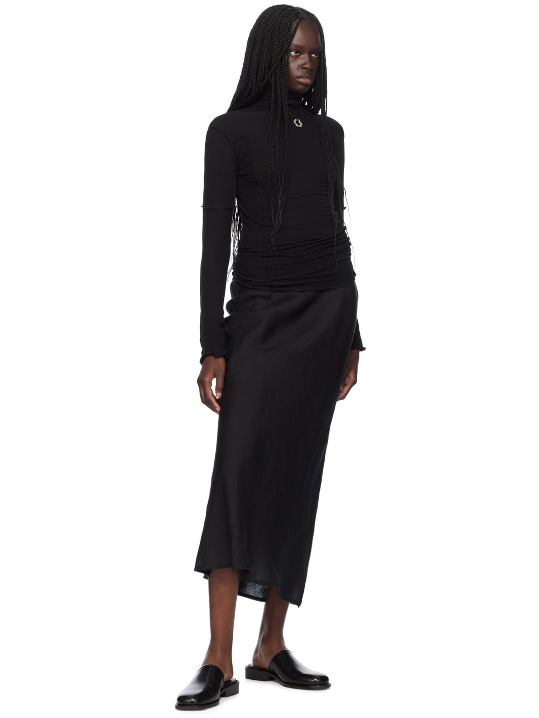 Black Dydine Maxi Skirt - 4