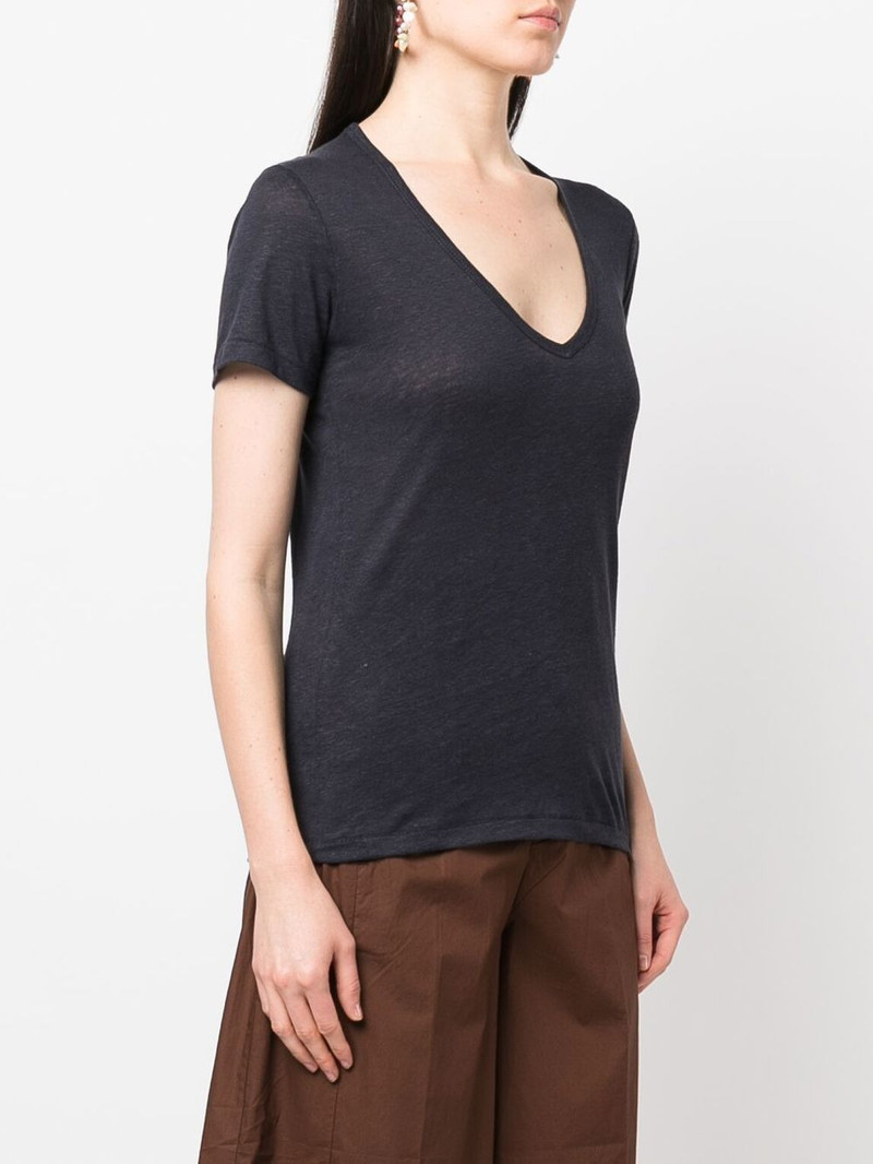 linen v-neck T-shirt 3