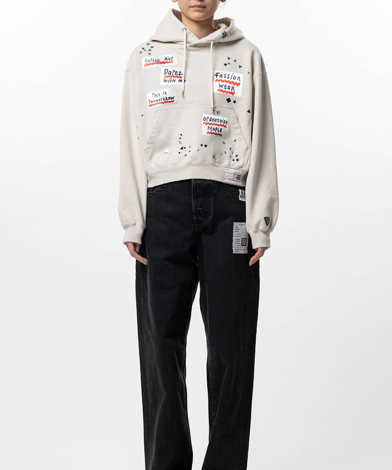Maison MIHARAYASUHIRO Embellished Sticker Hoodie outlook