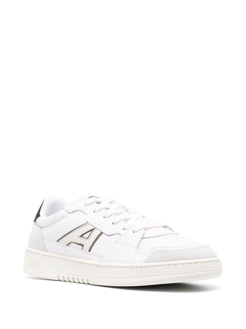 logo-patch low-top leather sneakers - 2