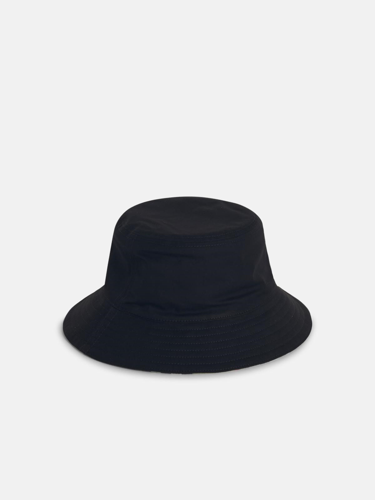 'BUCKET' BLACK COTTON HAT - 2