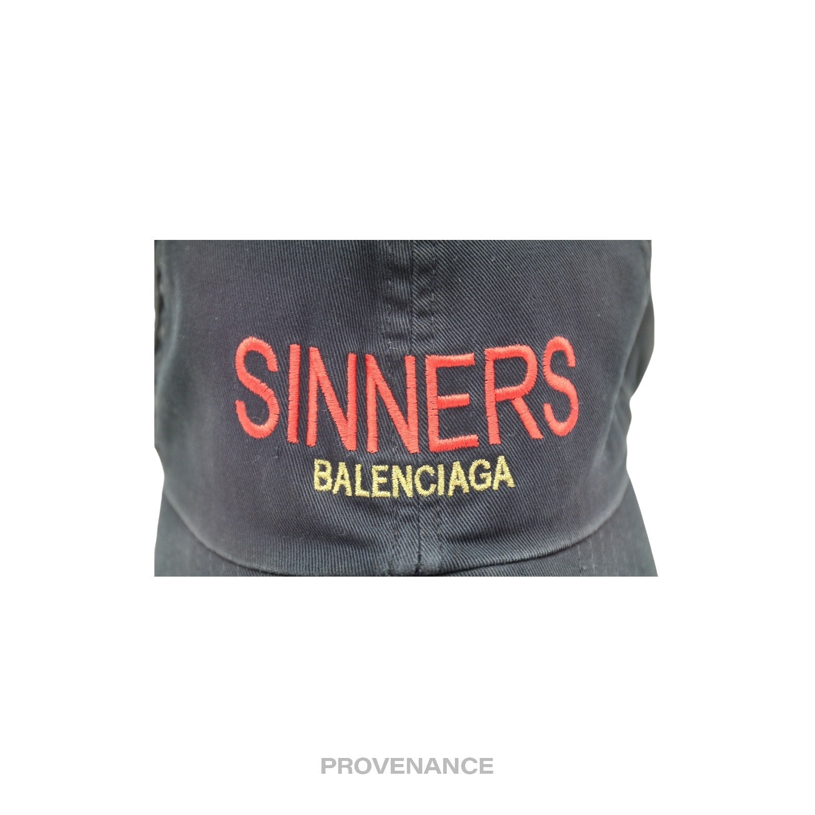 BALENCIAGA Balenciaga Sinners Cap - Washed Black | provenance