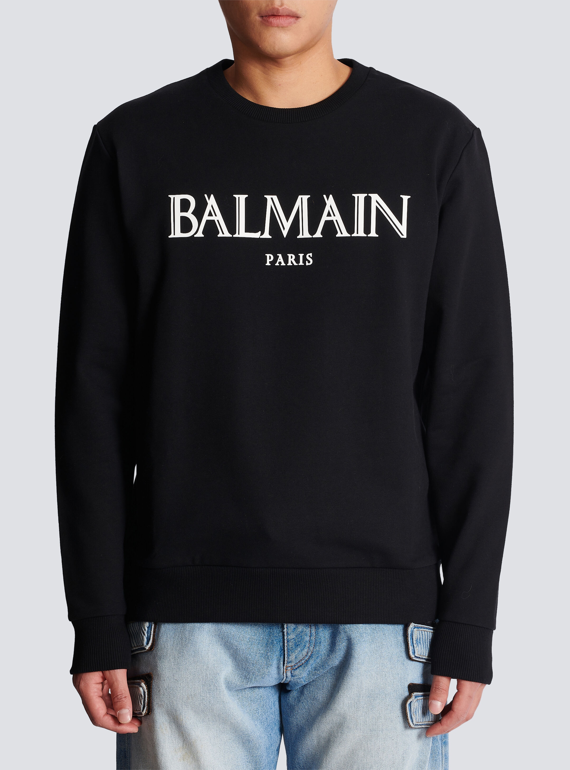 Sweatshirt with rubber Roman Balmain logo - 5