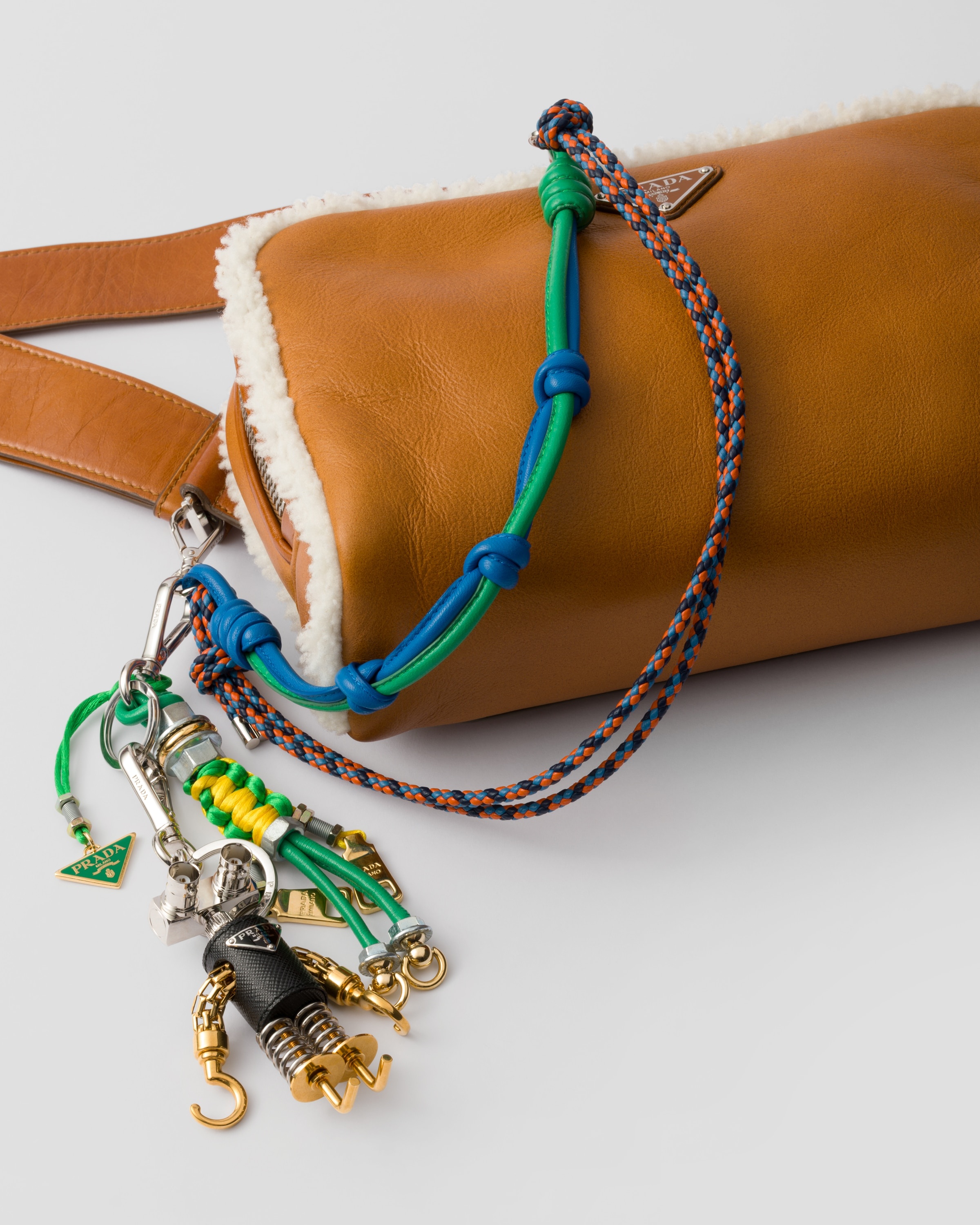 Pop Strings Nappa leather and metal bag charm - 2