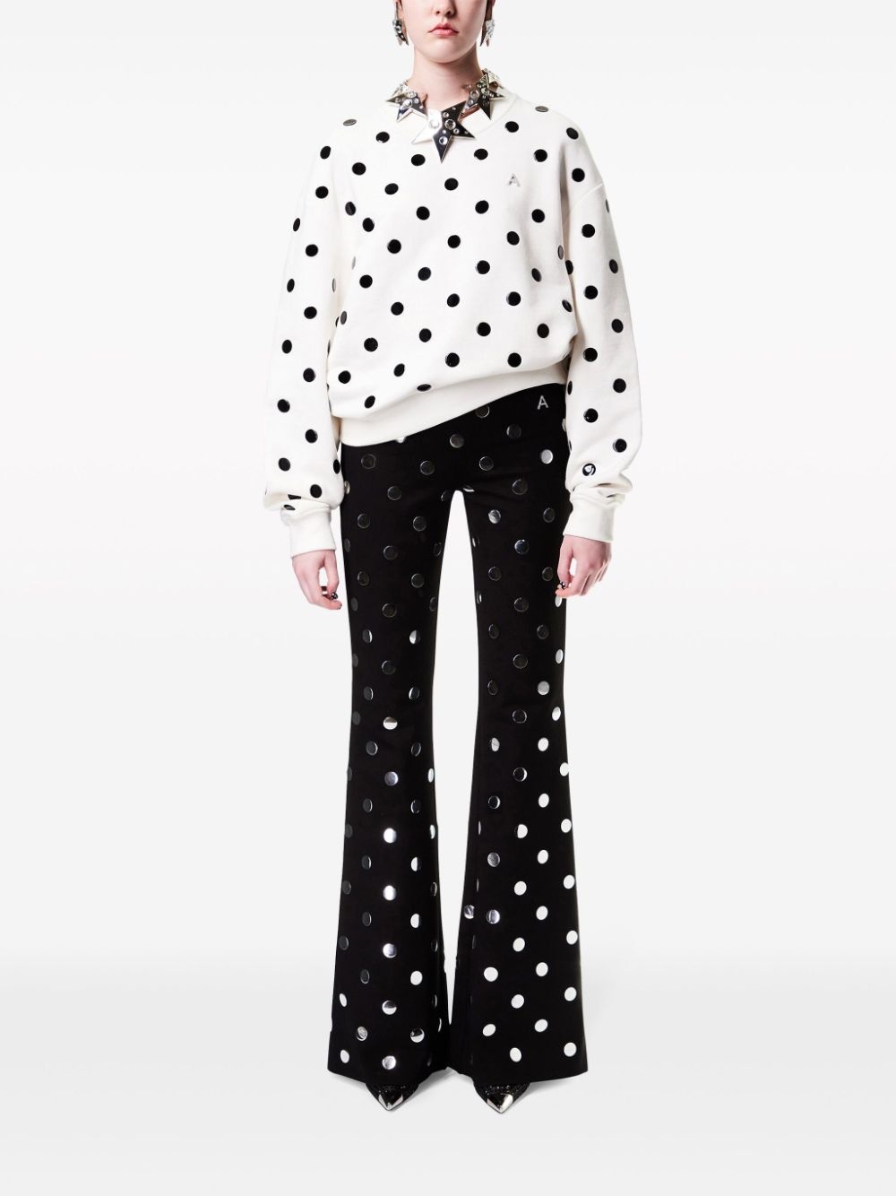 polka-dot cotton sweatshirt - 3
