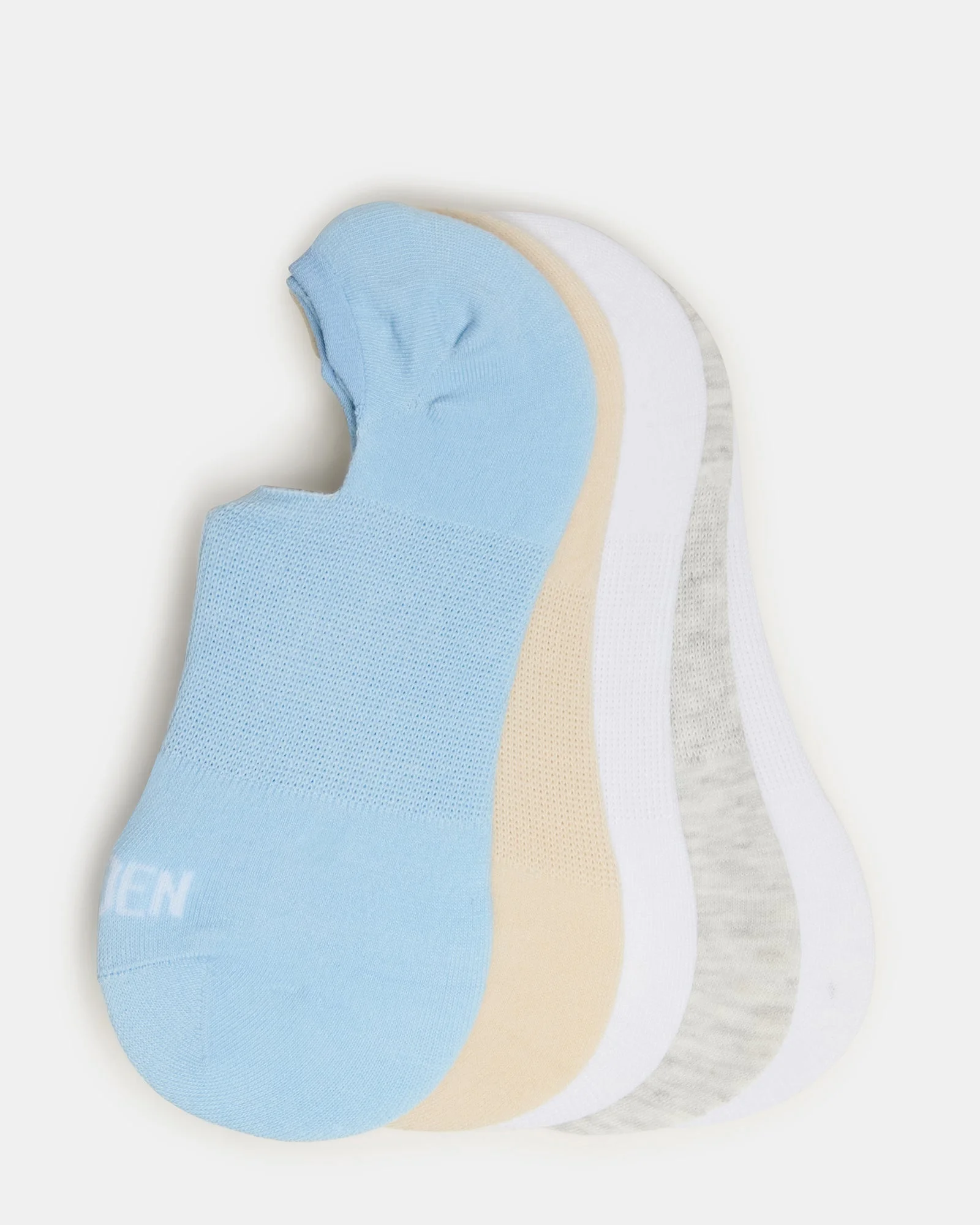 5 PACK ZOE SNEAKER SOCKS LIGHT BLUE - 1