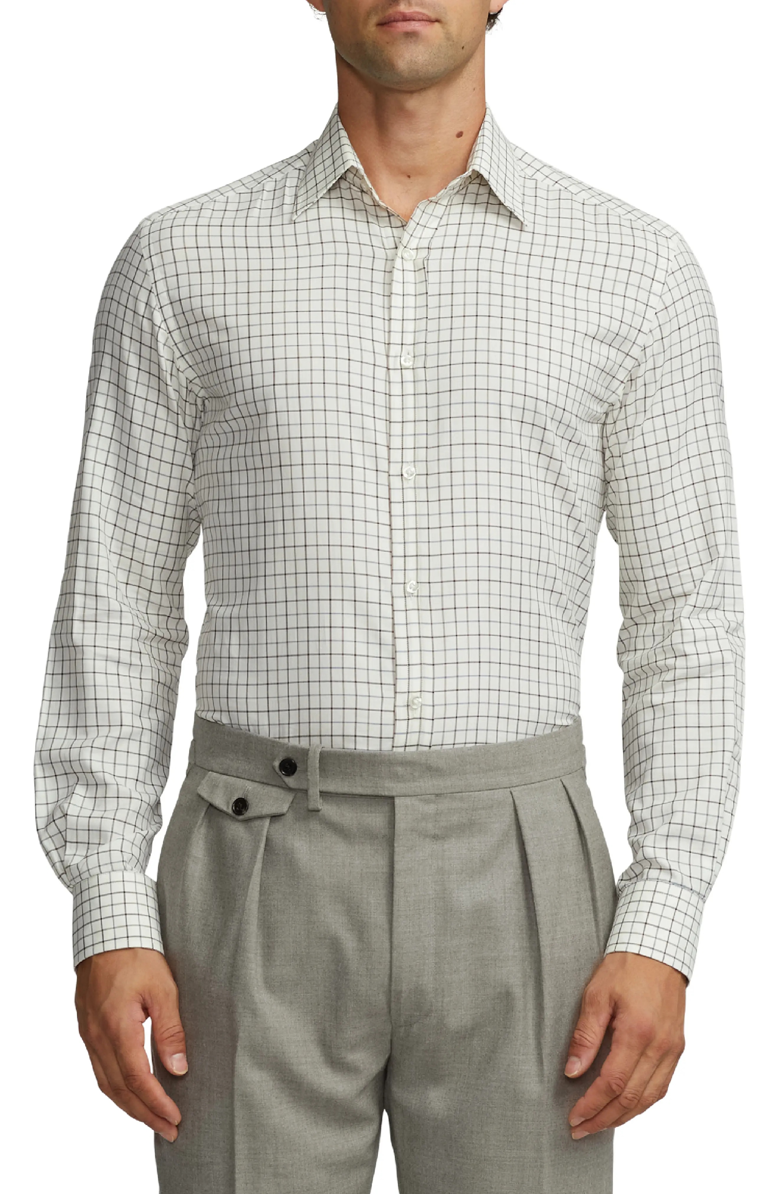 Harrison Check Cotton Twill Button-Up Shirt - 2