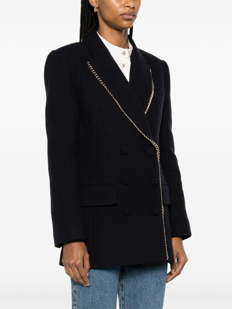 chain-link trim double-breasted blazer 3