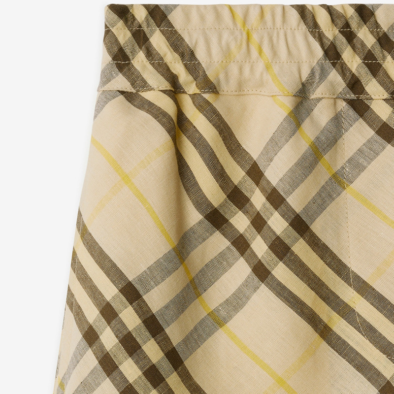 Check Linen Shorts 6